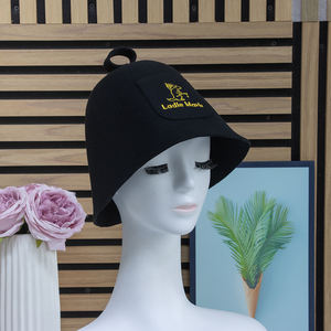 Hot Selling 100% Australian Wool Felt Hat Bodies Black White Beige Customized Colors <b>Sauna</b> Hat Wool Felt Hats - Product Image 6