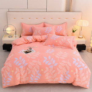 Wholesale Custom 4 Pcs Bed Sheet <strong>Duvet</strong> Cover 100% Cotton Bedding Set <strong>King</strong> Size Queen Size Full Sheets Sets <strong>Super</strong> Soft Luxury - Product Image 4