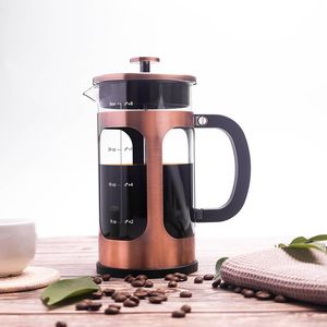 เครื่องชงกาแฟเฟรนช์เพรสแบบแก้ว คลาสสิก ทำจากสแตนเลส 304 ทนความร้อน หม้อต้มกาแฟบอโรซิลิเกตหนาพิเศษ - Product Image 4