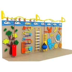 Mur d'escalade multifonctionnel disponible pour l'escalade intérieure et extérieure Équipement de terrain de jeu pour enfants à vendre