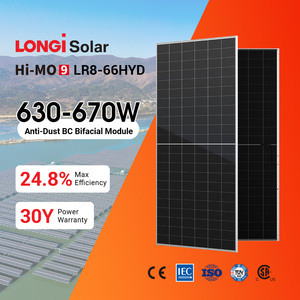 Panneaux solaires monocristallins bifaciaux anti-poussière Longi 600w 650w 700w - Product Image 1