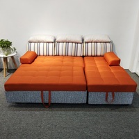 Canapé-lit convertible en tissu, avec rangement, pour salon, Design Simple, vente en gros