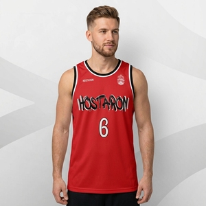 <span class=keywords><strong>Camiseta</strong></span> de baloncesto sublimada personalizada de alta calidad HOSTARON, camisetas sin mangas, <span class=keywords><strong>camiseta</strong></span> de baloncesto de malla transpirable, uniforme - Product Image 1