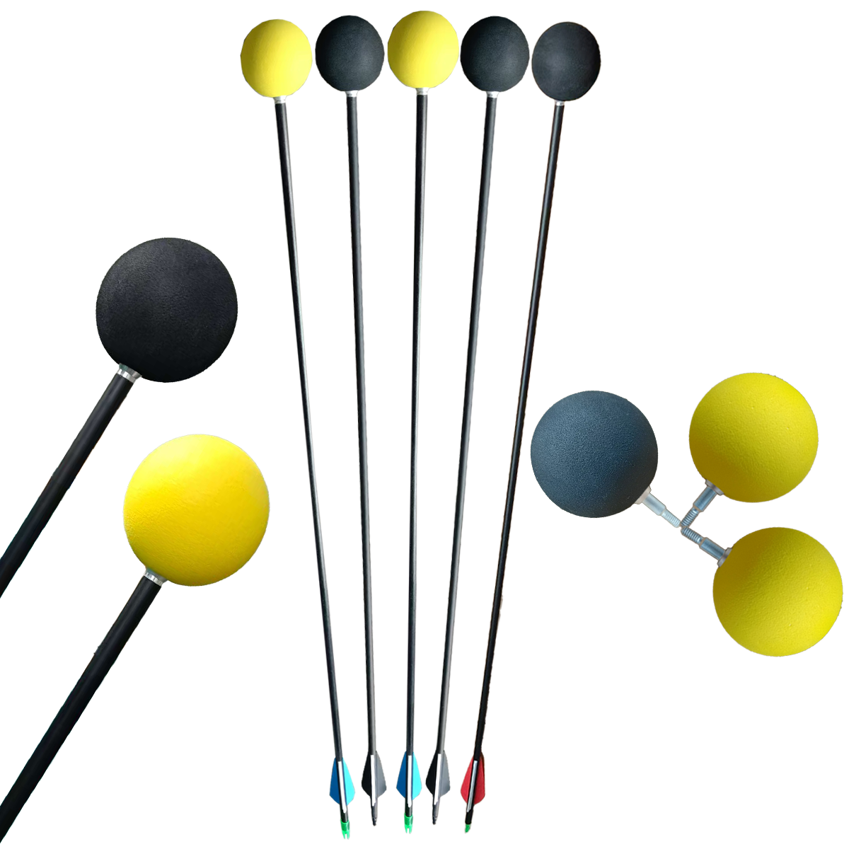 7,8mm carbone mixte flèche jaune