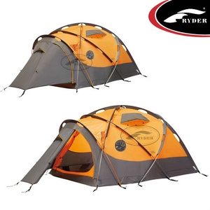 Tenda del Tunnel del palo della lega di nastratura della cucitura leggera di 2-3 persone di trattamento di 4 stagioni stampata su ordinazione con un vestibolo - Product Image 2