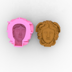 DM322 3D <span class=keywords><strong>Snaker</strong></span> Medusa busto scultura greca torta fondente cioccolato stampo da forno cera sapone candela fare stampo in silicone - Product Image 6
