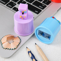 Série exclusive de taille-crayons en plastique à double trou géométrique pour consoles de jeu, universel pour mines épaisses et fines de grand calibre