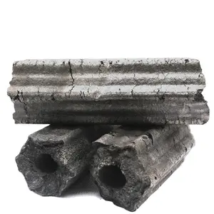 Wholesale machine made briquette sawdust charcoal 13cm hexagonal sawdust charcoal briquettes tons for bbq