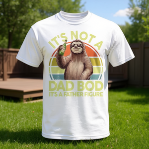 Camiseta Vintage Sloth Dad Bod Father Figure, camisa informal para hombre, regalo divertido para papá - Product Image 3