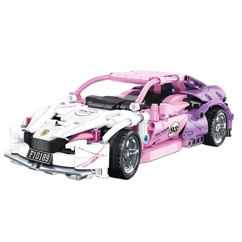2024 CE City racing best-seller blanc rose violet cool assemblé modèle de voiture de sport pour enfants et adultes pour les courses de ville