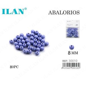 ILAN Abalorios Perline monocolore da 8 mm 80 pezzi per la creazione di gioielli - Product Image 1
