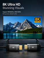 Câble HDMI Fibre Optique 8K 2.1 Ultra HD 8K 60Hz Sans Perte de Signal Longue Distance Marquage Source Mâle-Mâle pour Projecteur