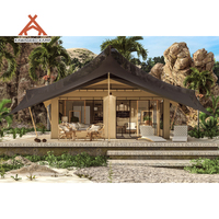 Kawagebo Kamp (KK) Wild Luxury 1-4 Personnes Toile imperméable en PVC/PVDF 117 ㎡   Tente de camping Safari Glamping Lodge pour hôtel
