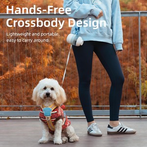 Botella de Agua Portátil para Perros con Correa Manos Libres, Accesorios Todo en Uno para Pasear Perros con Diseño Retráctil, Tazón de Agua Portátil - Product Image 4