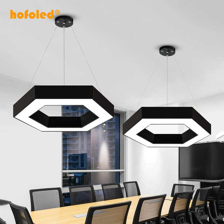 Modern Led Pendant Lights Led Wall Tube Linear Light Ceiling Hexagonal Chandelier Light