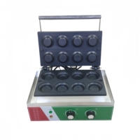 Machine commerciale automatique 220V pour la fabrication de croûtes de tartelettes, machine à gaufres, machine à former des coques de tartelettes en acier inoxydable avec contrôle de température, 8 pièces