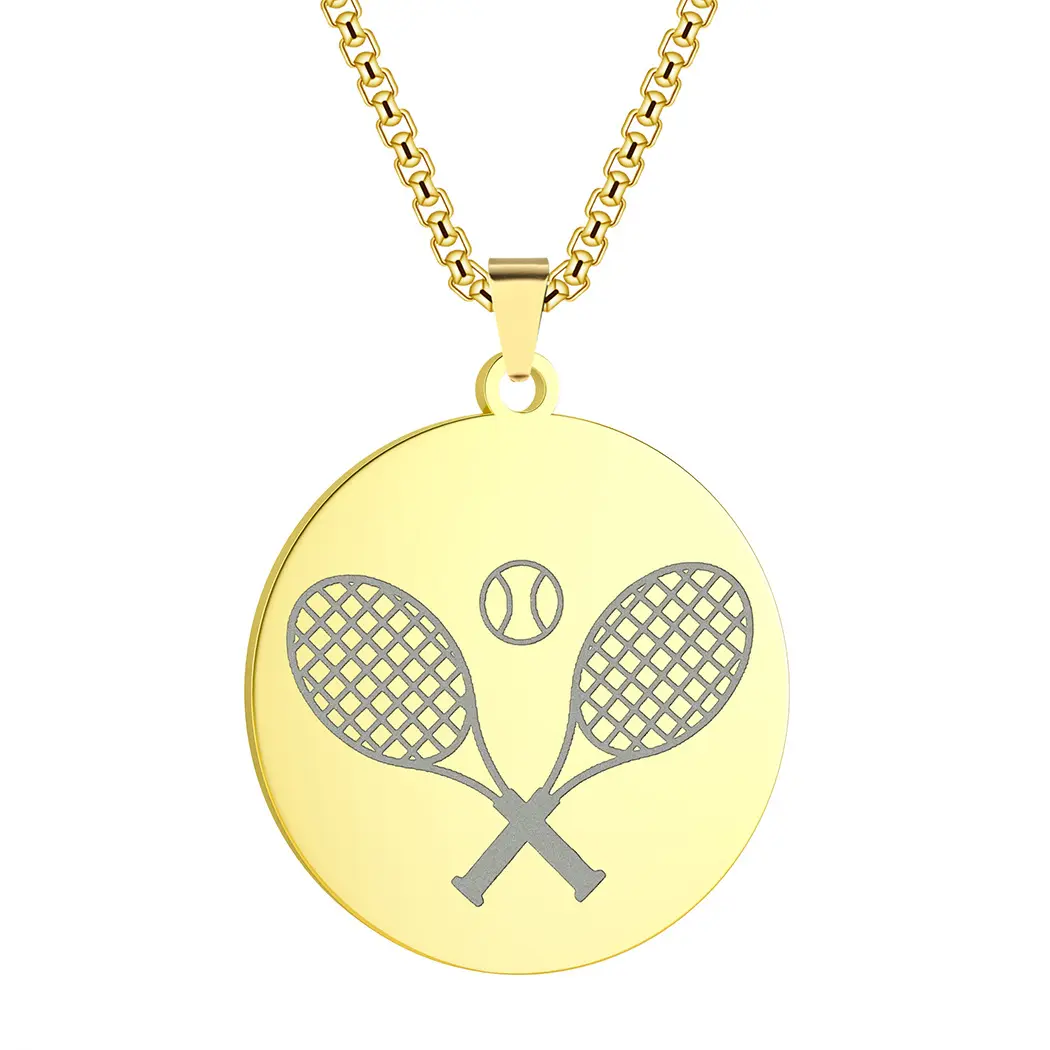 Collana da tennis di alta qualità donna uomo ciondolo a sfera gioielli sportivi regali pallavolo palla sport Fan Coach collana