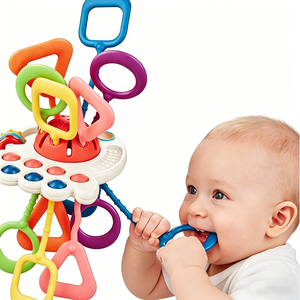 Nuevo Producto: Juguete Sensorial de <span class=keywords><strong>Pulpo</strong></span> <span class=keywords><strong>para</strong></span> Bebés, Esenciales <span class=keywords><strong>para</strong></span> Recién Nacidos, Sonajero de Silicona Educativo <span class=keywords><strong>para</strong></span> Bebés, Venta al Por Mayor - Product Image 2