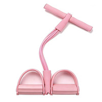 Banda de Resistencia de Látex para Ejercicios en Casa para Mujeres, Expansor de Pecho, Equipo de Gimnasio, Banda de Resistencia de Pedal con 4 Tubos para Abdominales