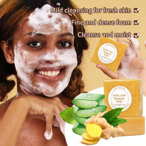 Savon au curcuma biologique éclaircissant au curcuma pour éliminer les taches brunes du visage contre l'acné - Product Image 6
