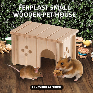 <span class=keywords><strong>Ferplast</strong></span> - Niche murale en bois pour hamsters, gerbilles, souris - Fenêtre carrée en bois avec ventilation - Montage sans outils - Product Image 2