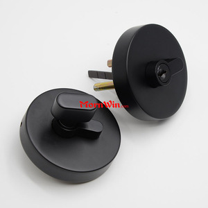 シングルとダブルマットブラック仕上げラウンドロゼットセキュリティDeadbolt Lock亜鉛合金シリンダー<span class=keywords><strong>Deadlock</strong></span> - Product Image 5