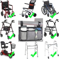 Grande capacité multifonctionnel détachable Durable robuste fauteuil roulant accessoire marcheur sac de rangement aide à la mobilité organisateur pochette