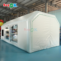 Station de travail Sayok cabine de peinture gonflable automobile tente de peinture de salle de pulvérisation avec prix d'usine