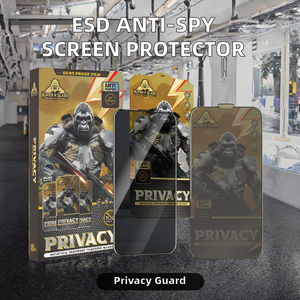 Protector de Pantalla Antiespía y Antipolvo ESD <span class=keywords><strong>King</strong></span> <span class=keywords><strong>Kong</strong></span> de Vidrio Templado para iPhone 17 14 Plus <span class=keywords><strong>Pro</strong></span> Max 9H Negro Privacidad para Teléfono Móvil - Product Image 3