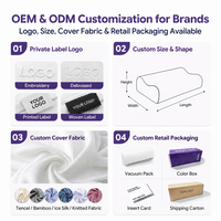 Oreiller ergonomique moderne en mousse à mémoire de forme, forme ondulée et soutien cervical, option logo personnalisé
