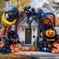 Accessoires de fête multi-usages, ballons gonflables de taille plus pour Halloween, arche de ballons colorés en latex et en feuille d'aluminium