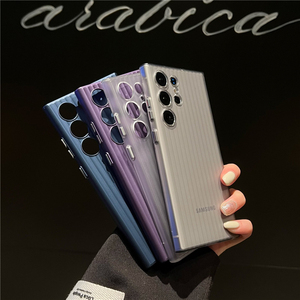 Siêu Mỏng Matte Da Kết Cấu Sóng Hành Lý PC Pha Lê Cứng Điện Thoại Bìa Trường Hợp Đối Với Samsung S23 S24 Siêu Cộng Với - Product Image 2