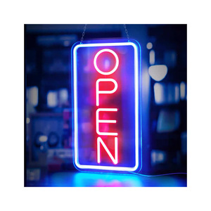 Mở dấu hiệu <span class=keywords><strong>neon</strong></span>-Logo tùy chỉnh, giá treo tường không có công cụ cho cửa hàng café - Product Image 4