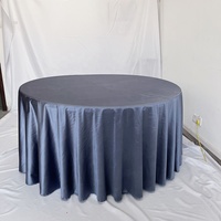 Couverture de table ronde en satin de soie pour décoration de table en tissu lisse pour mariage