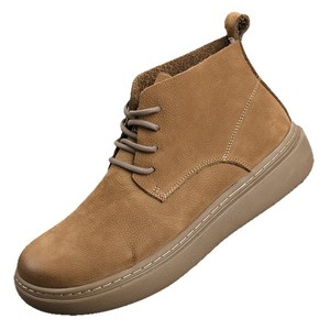 Bottes mi-mollet en daim pour homme, bout rond, doublure polaire, semelle extérieure en caoutchouc, semelle intermédiaire EVA amortie, toutes saisons, usage décontracté en extérieur - Product Image 5