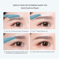 Couteau de sécurité pliable en acier inoxydable pour le façonnage des sourcils pour femmes, outil de beauté anti-coupure avec design pliable et kit de démarrage