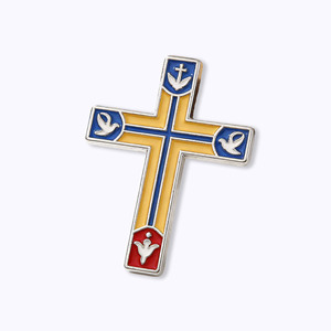 Pin de Solapa de Metal Esmaltado Cristiano con Diseño Personalizado del Espíritu Santo y la Paz para Actividades Religiosas - Product Image 4