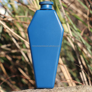 100mlヒップフラスコステンレススチールファニーカスケット3.5オンスフラスクハロウィンギフトフラゴンウイスキーワインボトル男性棺型ヒップフラスコ - Product Image 4