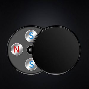 CJ65 <b>Creative</b> Aluminum Alloy Dual Ball Magnet Car Phone Holder 360 Rotation Magnetic Mobile Phone Holder Magnetic Holder Car - Product Image 3
