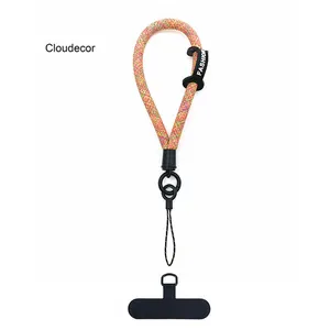 Correia universal para celular, alça de mão para celular, 8mm, com chave anti-perda, suporte curto para celular, pingente, alça para pendurar