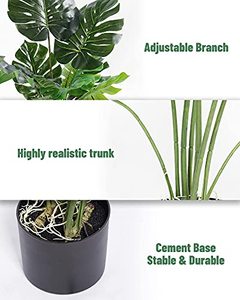Plantas artificiales de 4 pies de alto para palmera de <span class=keywords><strong>queso</strong></span> suizo, plantas de suelo tropicales de imitación decorativas para interiores para el hogar, la Oficina, la boda y La Navidad - Product Image 2