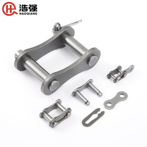 Haoqiang Chain Connector 15 Mm Single Strand Transmission Chain Joint With <b>Clip</b> And Pin - Product Image 1
