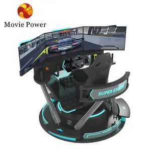 赛车模拟器驾驶游戏机6 dof运动平台f1赛车模拟器带3个屏幕