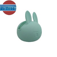 Porte-monnaie zippé personnalisé en silicone motif lapin mignon, style artistique littéraire national, pour étudiant