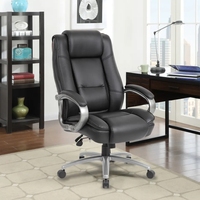 Chaise de bureau de direction pivotante moderne en cuir PU confortable, idéale pour le travail et le repos, en promotion