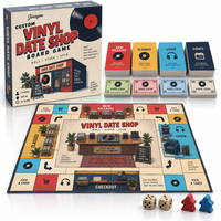 Jeu de société éducatif et stratégique en carton pour les amateurs de vinyles, pour 2 à 6 joueurs, avec composants réutilisables