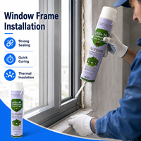 Pistolet à mousse polyuréthane A41 750 ml, mastic haute expansion pour l'installation de portes et fenêtres en aluminium, travaux de construction