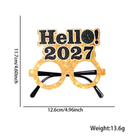 Lunettes en plastique style champagne à paillettes, nouveauté 2027, pour fêtes et événements du Nouvel An, accessoires de photomaton, vente chaude