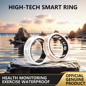 Bague connectée en acier inoxydable, suivi de la santé et du fitness, surveillance de la fréquence cardiaque et de l'oxygène sanguin, contrôle à distance via application Android, application rotative - Product Image 1