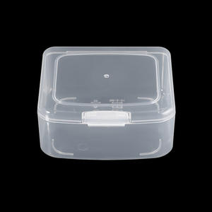 Boîte de rangement rectangulaire transparente en PP avec couvercle pour fil dentaire et petites pièces, bacs de 45 mm de hauteur - Product Image 2